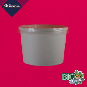 contenedor 16oz cartón blanco biochévere biodegradable