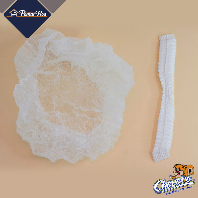 Gorro tipo oruga blanco - Producto para higiene Chévere